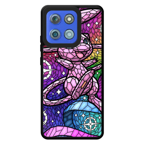 Pokemon Mew Stained Glass Pattern Motorola Moto G Stylus 2026 Case
