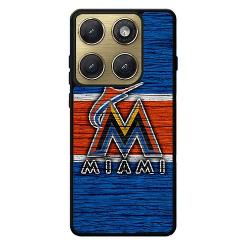 Miami Marlins Wooden Pattern Motorola Edge 2026 Case