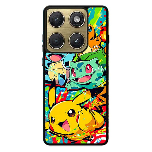 Pokemon Bulbasaur Charmander Squirtl and  Pikachu Motorola Edge 2026 Case