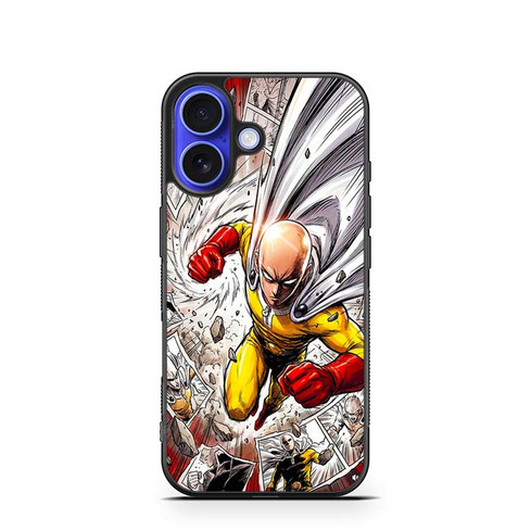 One Punch Man Saitama Comic iPhone 16 Case