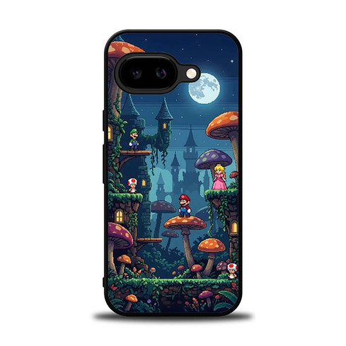 Mario Mushroom Night Castle Google Pixel 9A Case