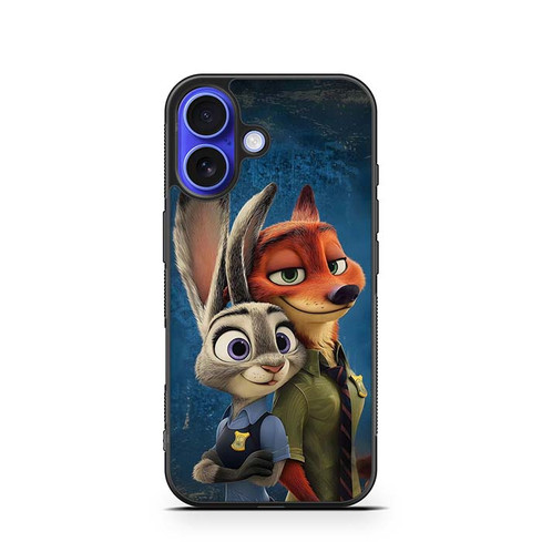 Zootopias Hopps and Nick Brave Hearts iPhone 16 Case