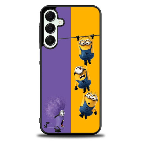 Minions and one purple evil minion. Samsung Galaxy A16 5G Case