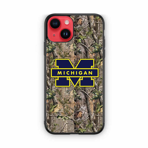 Michigan Wolverines Camouflage iPhone 14 Case