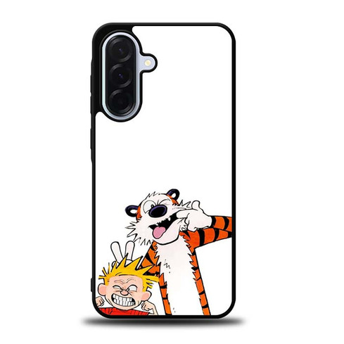 Calvin and Hobbes Making Faces Samsung Galaxy A36 5G Case