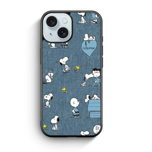 Charlie Brown and Snoopy Playtime iPhone 15 Case