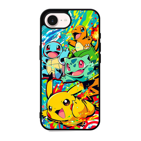 Pokemon Bulbasaur Charmander Squirtl and  Pikachu iPhone 17e Case