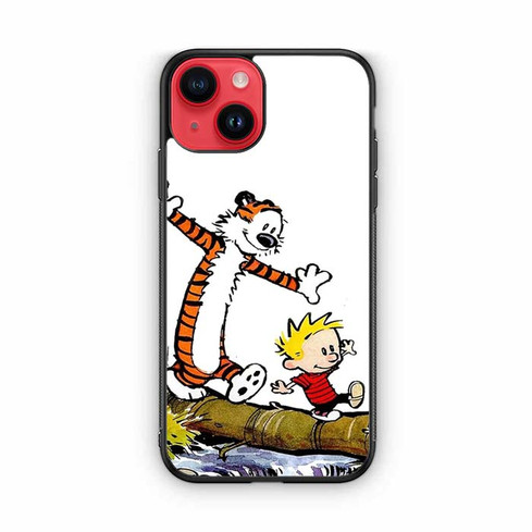 Calvin and Hobbes Playing iPhone 14 Case