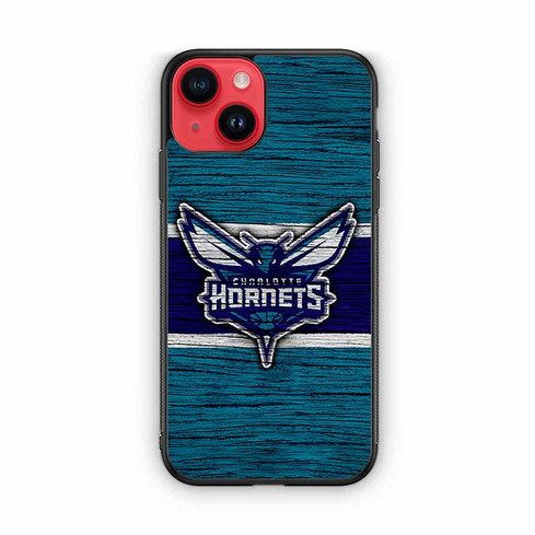 Charlotte Hornets Wooden Pattern iPhone 14 Case