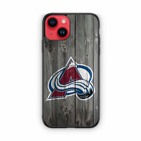 Colorado Avalanche Wooden Pattern iPhone 14 Case