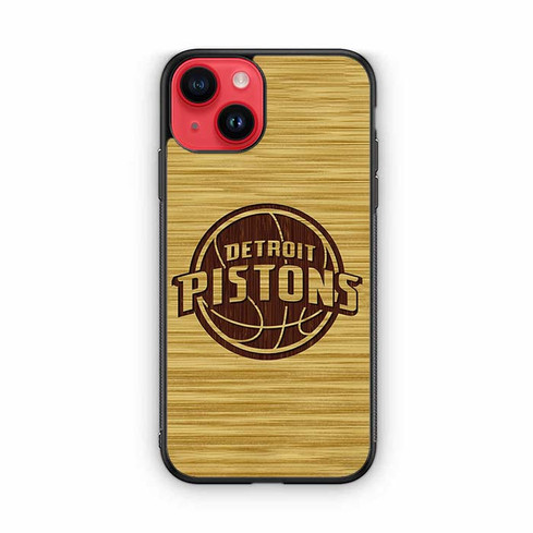 Detroit Pistons Wooden Pattern 01 iPhone 14 Case