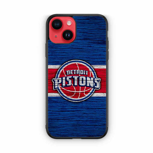 Detroit Pistons Wooden Pattern 02 iPhone 14 Case