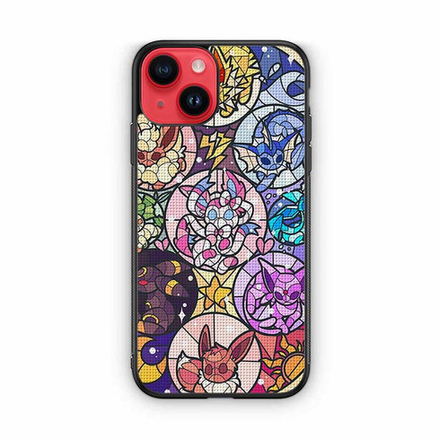 Pokemon Stained Glass Look iPhone 14 Case