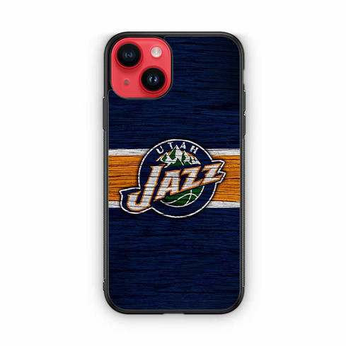 Utah Jazz Wooden Pattern iPhone 14 Case