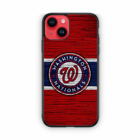 Washington Nationals Wooden Pattern iPhone 14 Case