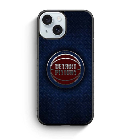 Detroit Pistons Metallic iPhone 15 Case