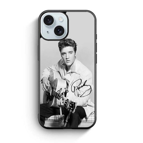 Elvis Presley Playing Guitar iPhone 15 Case