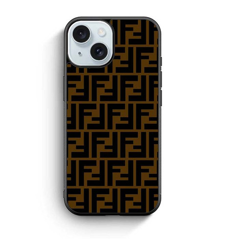 Fendi Brown iPhone 15 Case