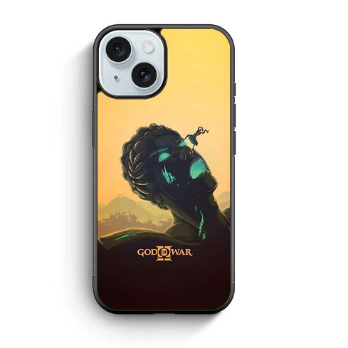 God of War II against the Colossus of Rhodes iPhone 15 Case