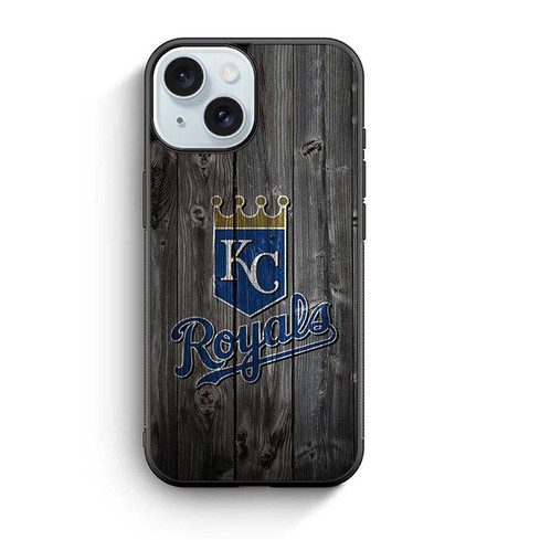 Kansas City Royals Wooden Pattern iPhone 15 Case