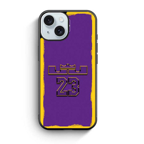 Los Angeles Lakers LeBron James iPhone 15 Case