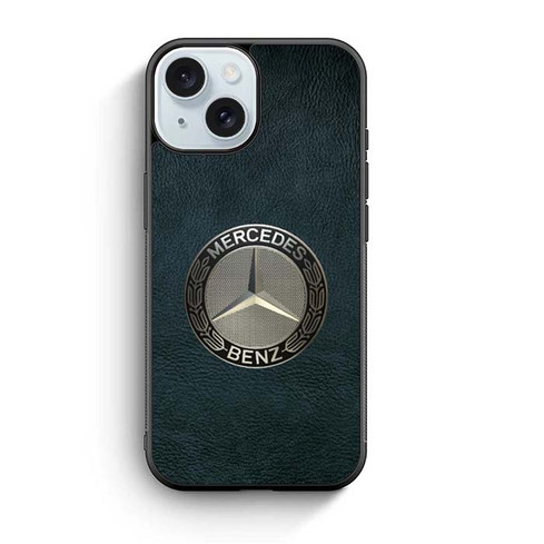 Mercedes Benz Metallic Logo iPhone 15 Case
