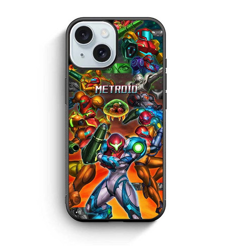 Metroid collage Samuss evolution iPhone 15 Case