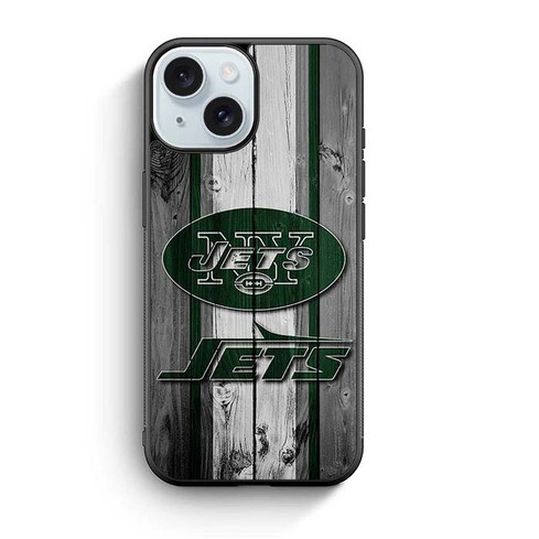 New York Jets Wooden Pattern iPhone 15 Case