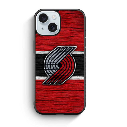 Portland Trail Blazers Wooden Pattern iPhone 15 Case