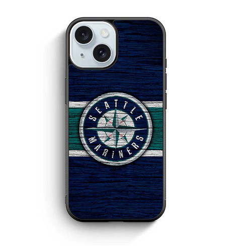 Seattle Mariners Wooden Pattern iPhone 15 Case