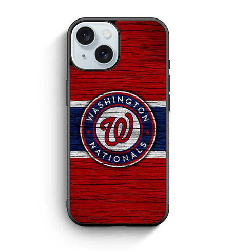 Washington Nationals Wooden Pattern iPhone 15 Case
