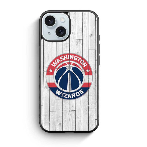 Washington Wizards Wooden Pattern iPhone 15 Case