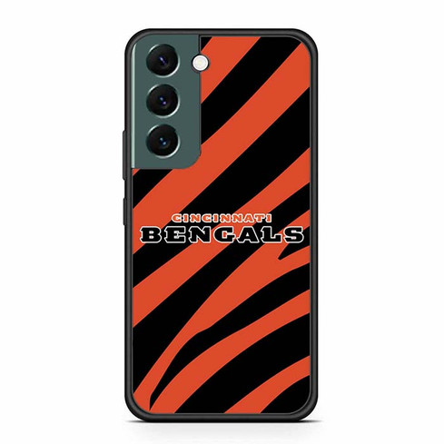 Cincinnati Bengals Tiger Pattern Samsung Galaxy S22 Case