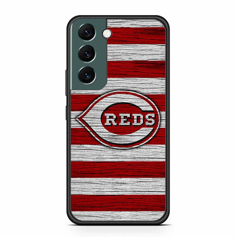 Cincinnati Reds Wooden Pattern Samsung Galaxy S22 Case