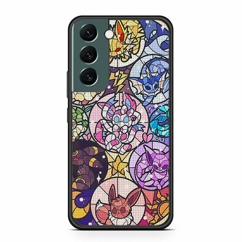 Pokemon Stained Glass Look Samsung Galaxy S22 Case