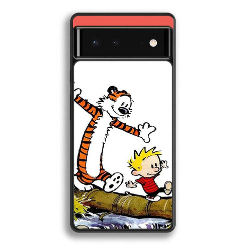 Calvin and Hobbes Playing Google Pixel 6 Case