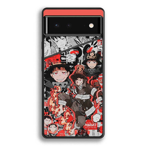 Fire Force Collage Shinra Kusakabe Google Pixel 6 Case
