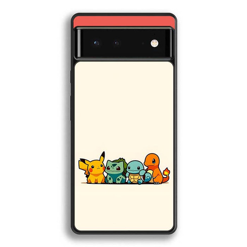 Pokemon Pikachu Bulbasaur Squirtle Charmander Google Pixel 6 Case