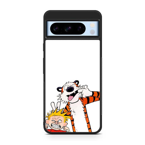 Calvin and Hobbes Making Faces Google Pixel 8 Case