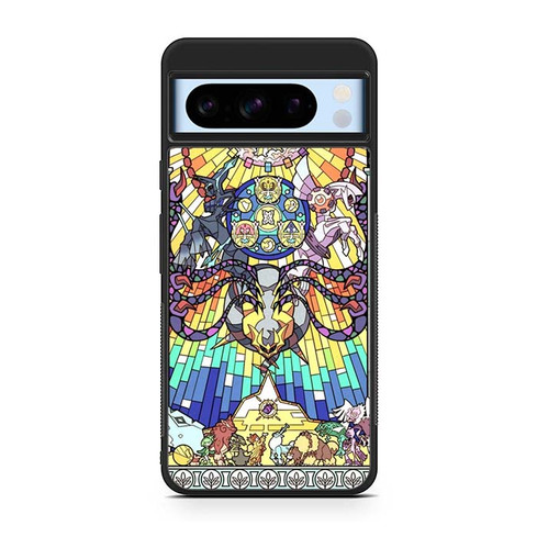 Pokemon Stained Glass Style Google Pixel 8 Case