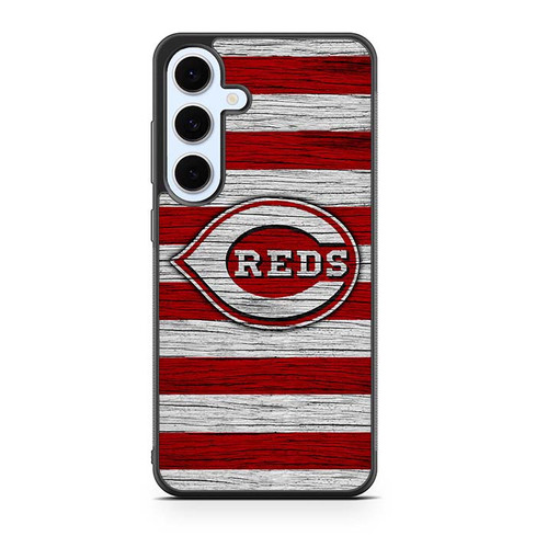 Cincinnati Reds Wooden Pattern Samsung Galaxy S24 Case