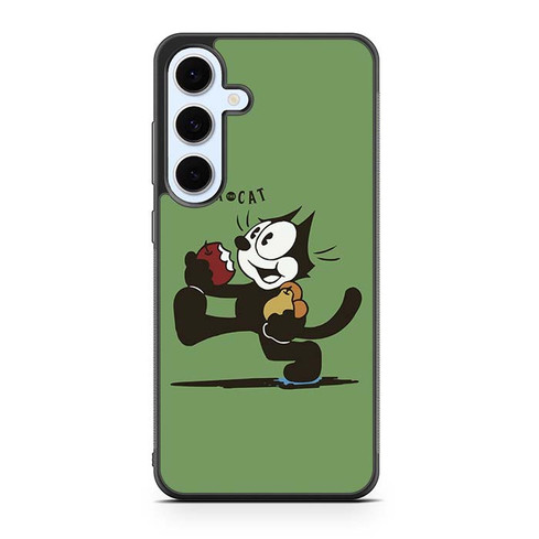 Felix The Cat Eat Apple Samsung Galaxy S24 Case