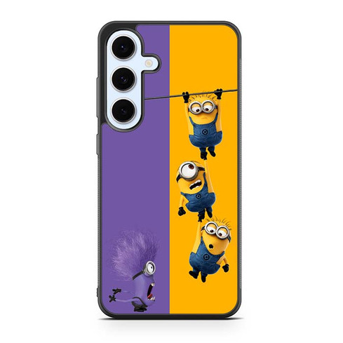 Minions and one purple evil minion. Samsung Galaxy S24 Case