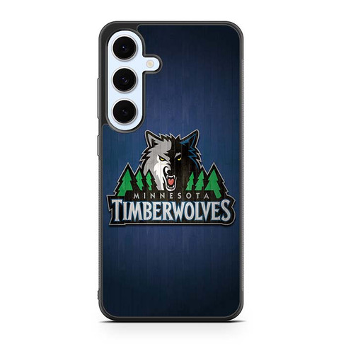Minnesota Timberwolves Wooden Pattern Samsung Galaxy S24 Case