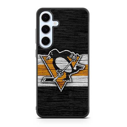 Pittsburgh Penguins Wooden Pattern Samsung Galaxy S24 Case