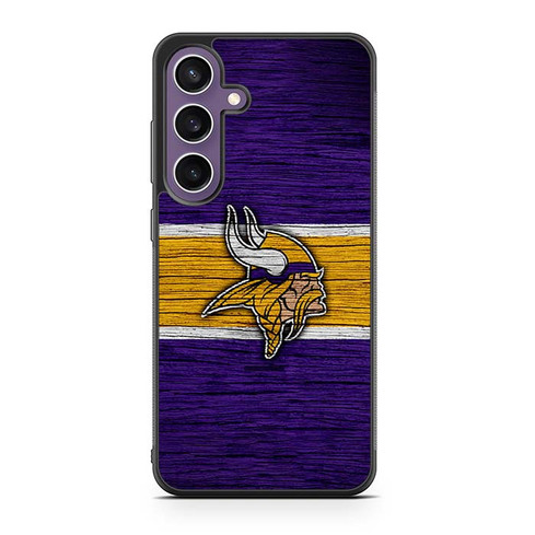 Minnesota Vikings Wooden Pattern Samsung Galaxy S23 Case