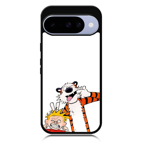Calvin and Hobbes Making Faces Google Pixel 10 Case