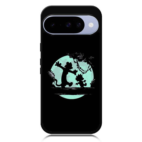Calvin and Hobbes Play At Night Google Pixel 10 Case