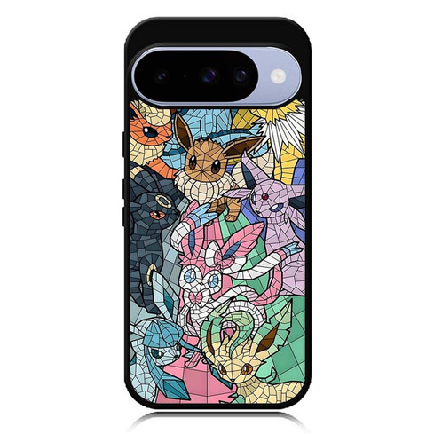 Pokemon stained glass pattern Google Pixel 10 Case