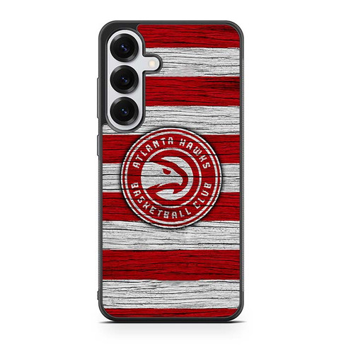 Atlanta Hawks Wooden Pattern Samsung Galaxy S25 Case